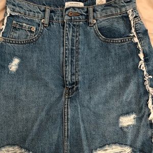 Zara denim mini skirt